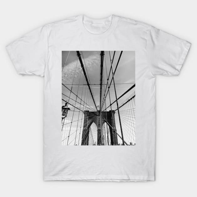 Brooklyn Bridge, New York City - Travel Photography T-Shirt by BloomingDiaries